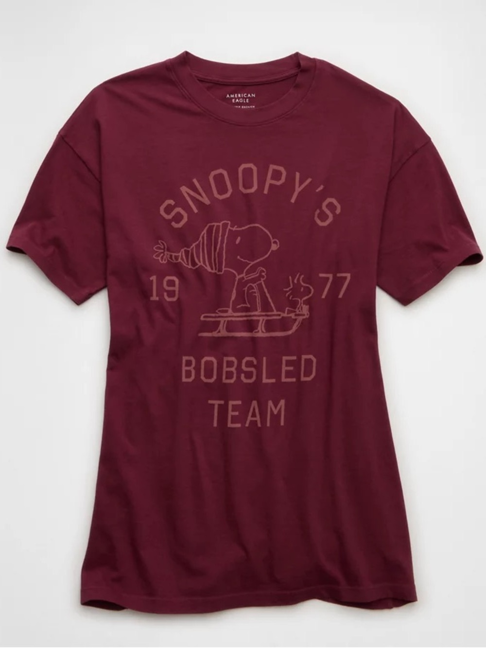 American Eagle Snoopy Holiday Oversized Graphic T-Shirt